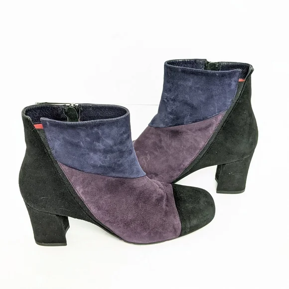 Paolo Linea suede 3 tone ankle boots - Picture 1 of 16